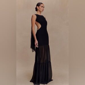 Meshki Black Backless Maxi Dress